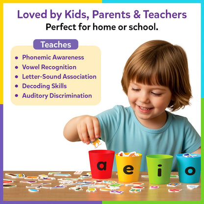 Phonics Sorter | Vowel Sorting & Early Reading Activity for Kids (ages 4-7)