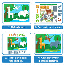 Tangram sticker activity set from Tangram Twist Amazing Animals for kids ages 4-7