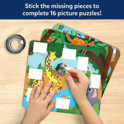 Title Tape It: Animal Adventures | Sticker Puzzle Activity (Ages 4-8)