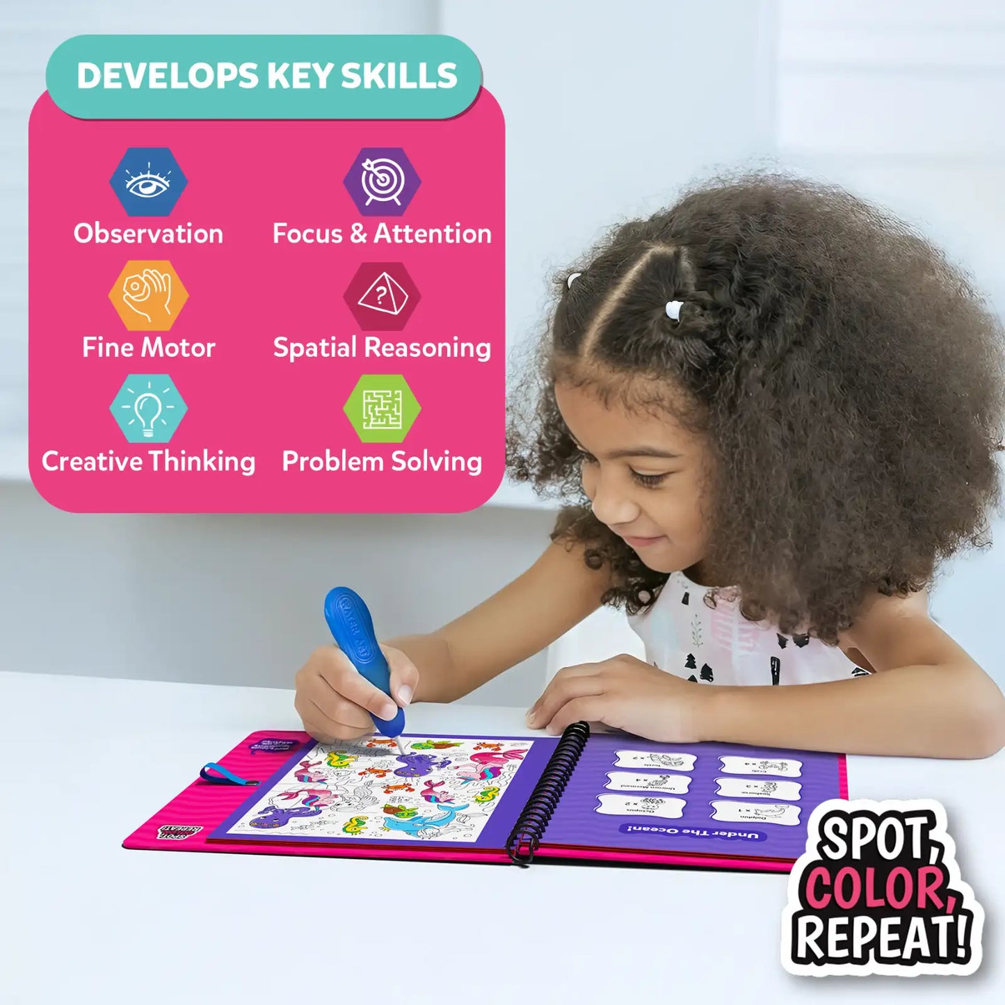 Water Spotter:Unicorns & Princesses | Reusable Search & Find Book (ages 4-8)