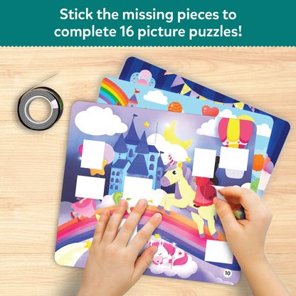 Tape It: Unicorns & Princesses | Sticker Puzzle Activity (Ages 4-8)