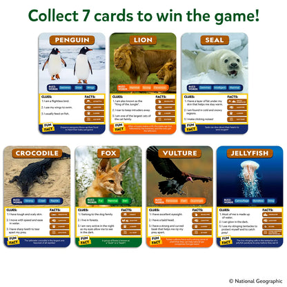 Guess in 10: National Geographic Animals | Trivia Card Game (ages 6+)