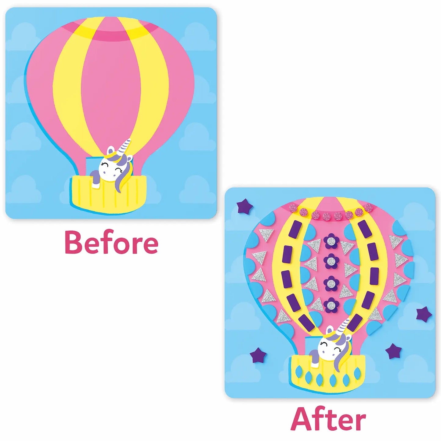 Fun with Foam: Unicorn & Princess | No Mess Sticker Art (ages 3-7)