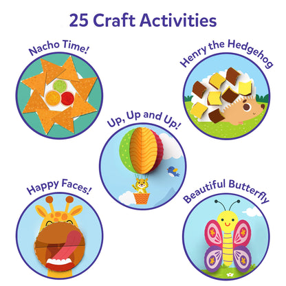 Craft activity examples from Snip Snip Art and Craft Activity Kit for ages 3-7