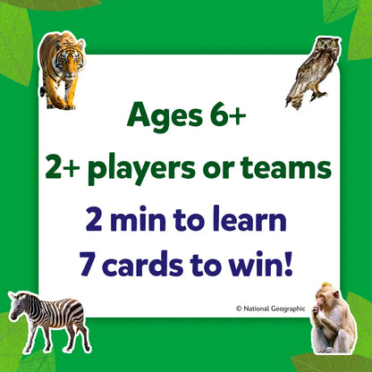 Guess in 10: National Geographic Animals | Trivia Card Game (ages 6+)