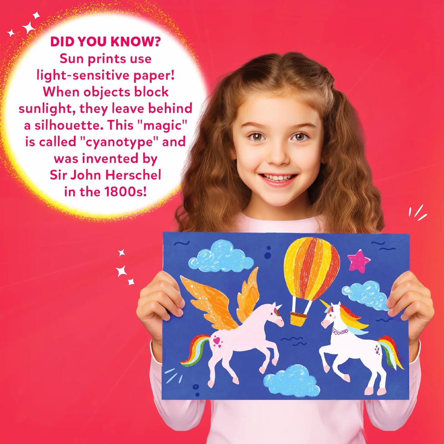 Magical Sun Art: Unicorn & Princess | Sun Paper Art Kit (ages 4-12)