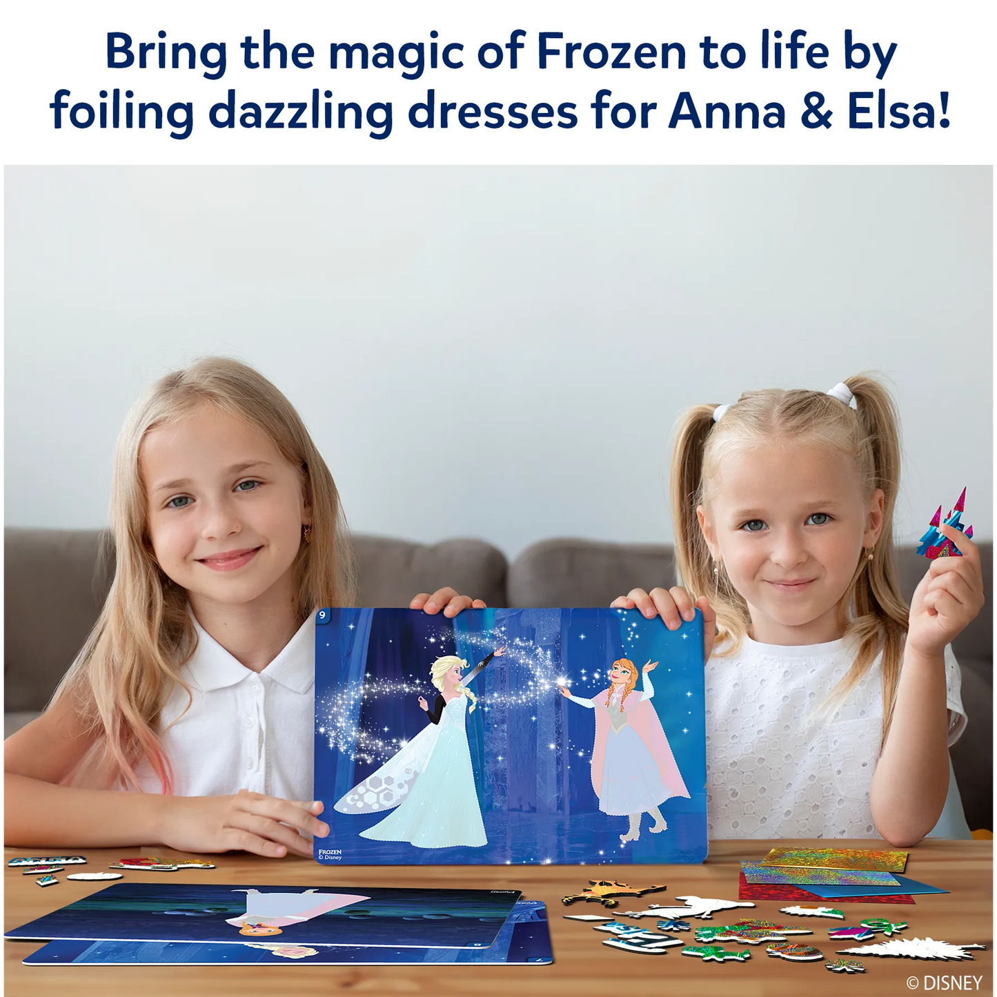 Frozen-themed foil art activity from Foil Fun Disney Frozen no mess art kit for kids