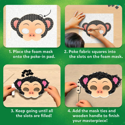 Poke-in Art Animal Masks | Mess-Free Art for Kids (ages 4-9)