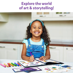 Art and storytelling kit for kids featuring space explorers in the My Storybook Art Kit