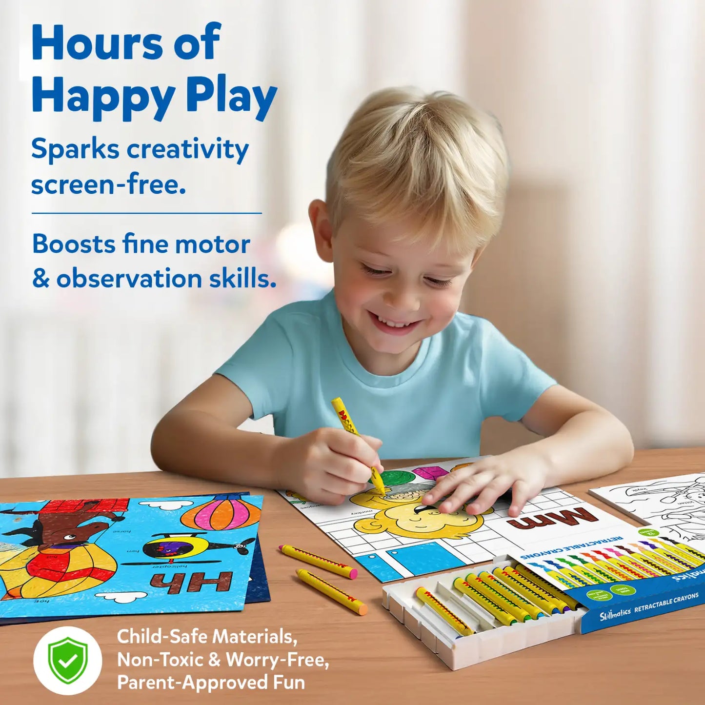 Color and Learn: Letters, Numbers, Phonics and Shapes | Colouring Book (ages 3-6)