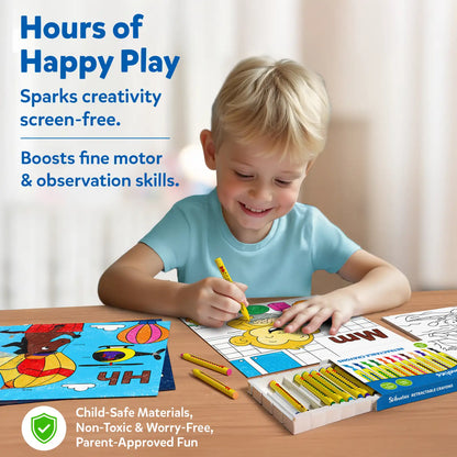 Color and Learn: Letters, Numbers, Phonics and Shapes | Colouring Book (ages 3-6)