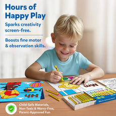 Color and Learn: Letters, Numbers, Phonics and Shapes | Colouring Book (ages 3-6)