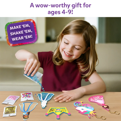 Shake-its: Unicorns & Princesses | DIY Craft Kit with Keychains (ages 4-9)