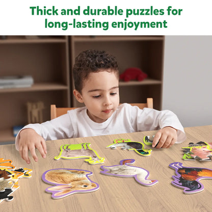 Animal-themed jigsaw puzzles from Step by Step Puzzle Farm Animals for ages 3 and up