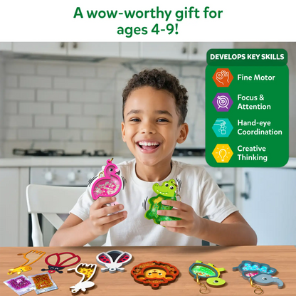 Shake-its: Amazing Animals | DIY Craft Kit with Keychains (ages 4-9)