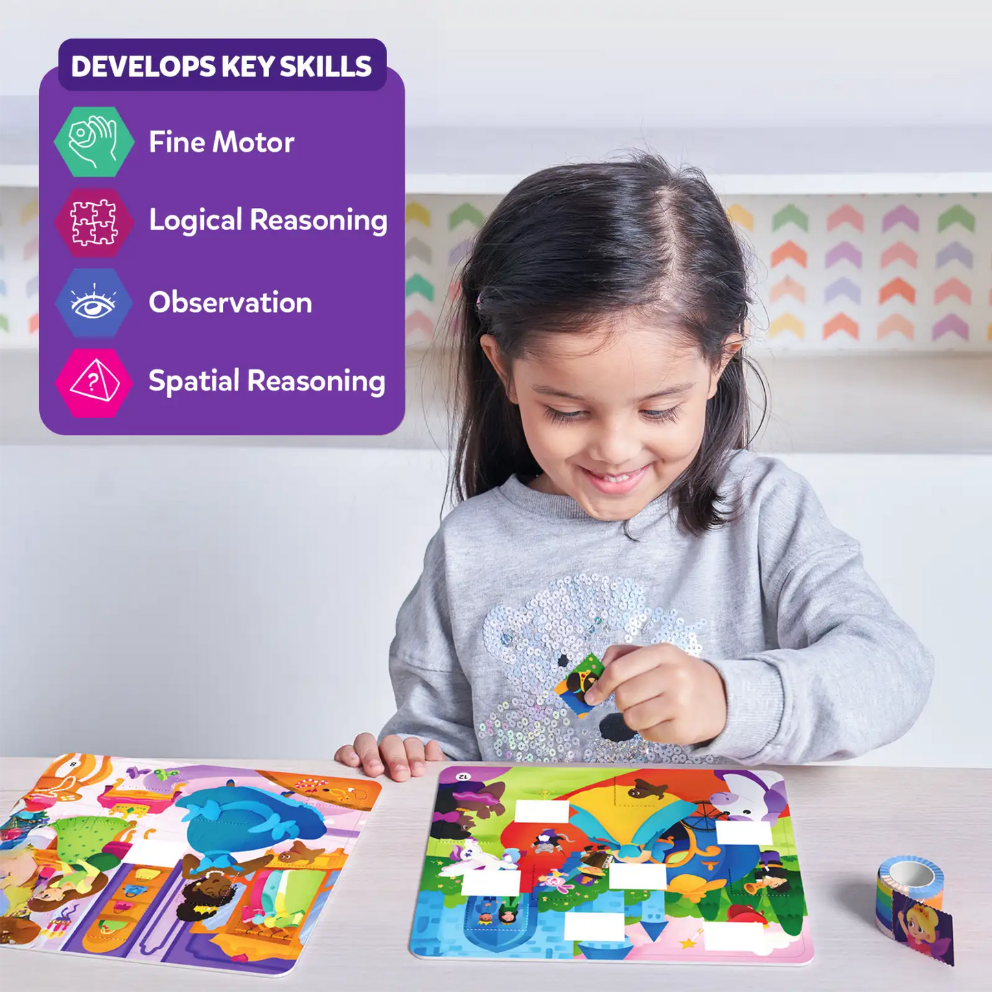 Tape It: Unicorns & Princesses | Sticker Puzzle Activity (Ages 4-8)