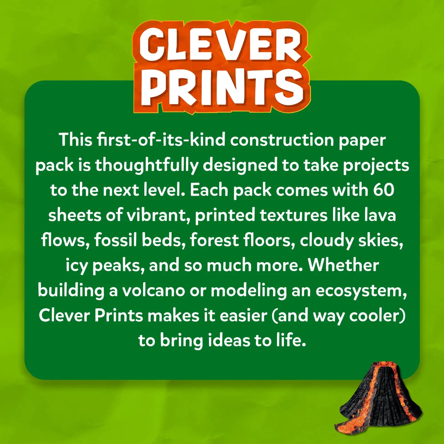 Clever Prints: All Things Science! | Construction Paper (60 Sheets)