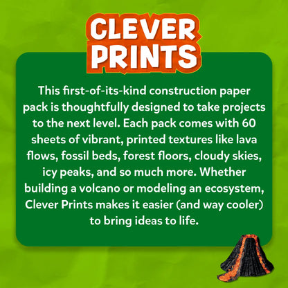 Clever Prints: All Things Science! | Construction Paper (60 Sheets)