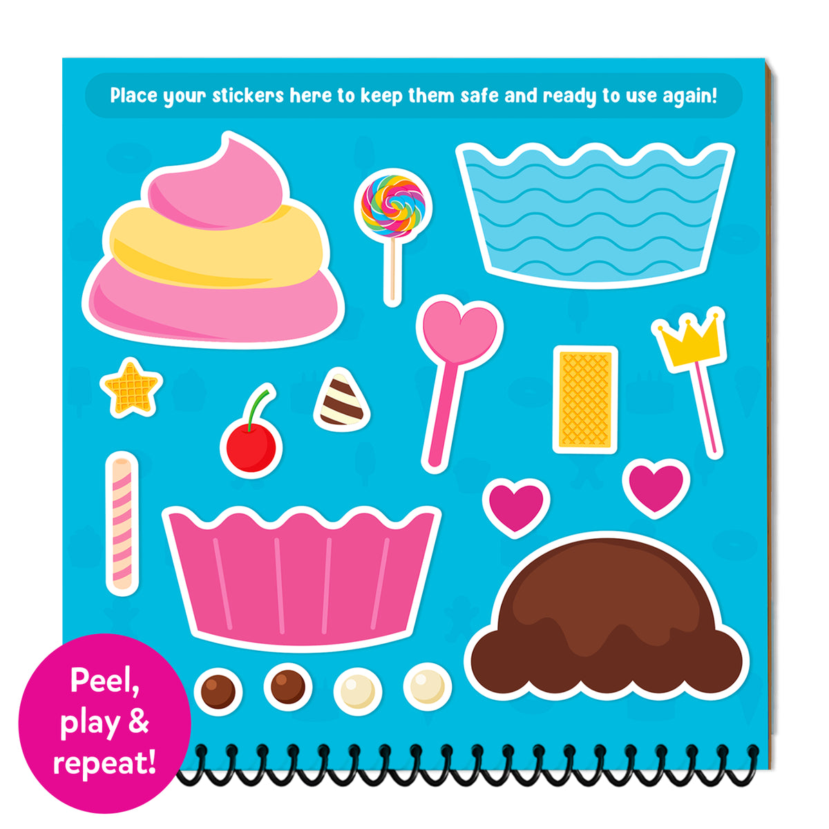 Peelies: Dessert Chef | Reusable Sticker Activity Book (ages 3-7)