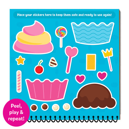 Peelies: Dessert Chef | Reusable Sticker Activity Book (ages 3-7)