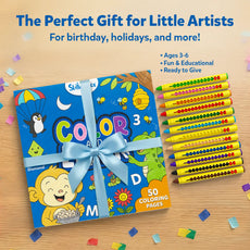 Color and Learn: Letters, Numbers, Phonics and Shapes | Colouring Book (ages 3-6)