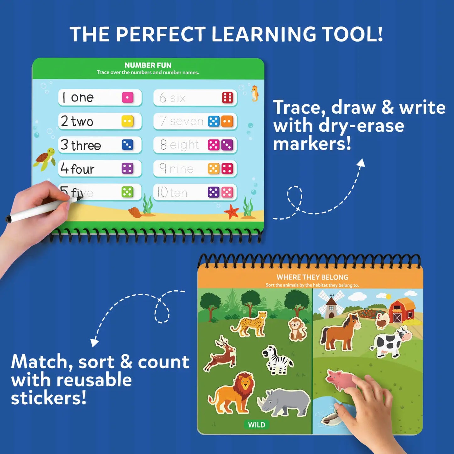 Skillmatics Montessori Busy Book for Toddlers – Preschool Learning Activities, 150+ Reusable Stickers