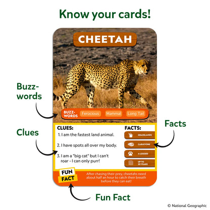 Guess in 10: National Geographic Animals | Trivia Card Game (ages 6+)
