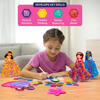 Child’s craft activity set from Poke-in Art Magical Princesses mess-free art kit for kids
