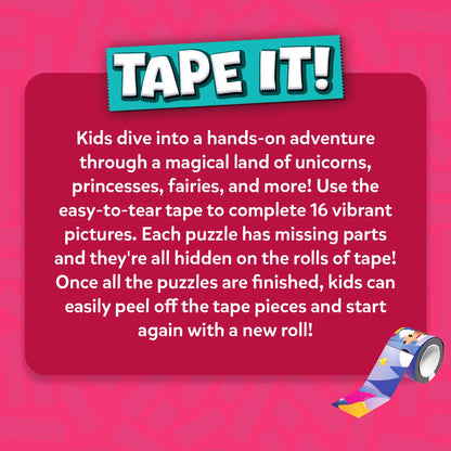Tape It: Unicorns & Princesses | Sticker Puzzle Activity (Ages 4-8)