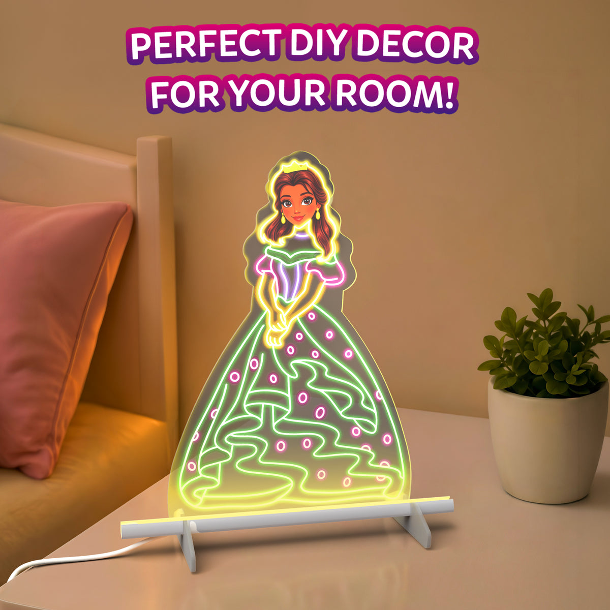 Light-Up Sketcher: Unicorns & Princesses | Reusable LED Drawing Boards (ages 4-8)