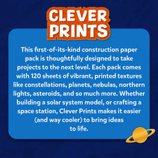 Clever Prints: Outer Space | Construction Paper (120 Sheets)