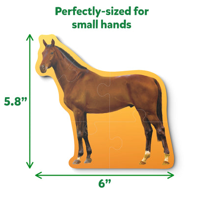 Horse-shaped jigsaw puzzle from Step by Step Puzzle Farm Animals for kids 3 and up