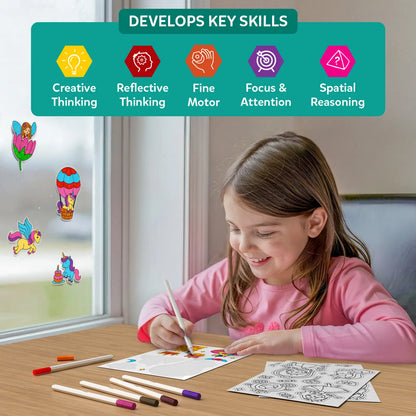 Color Clingz Unicorns & Princesses | 50+ Reusable Mess-Free Static Stickers