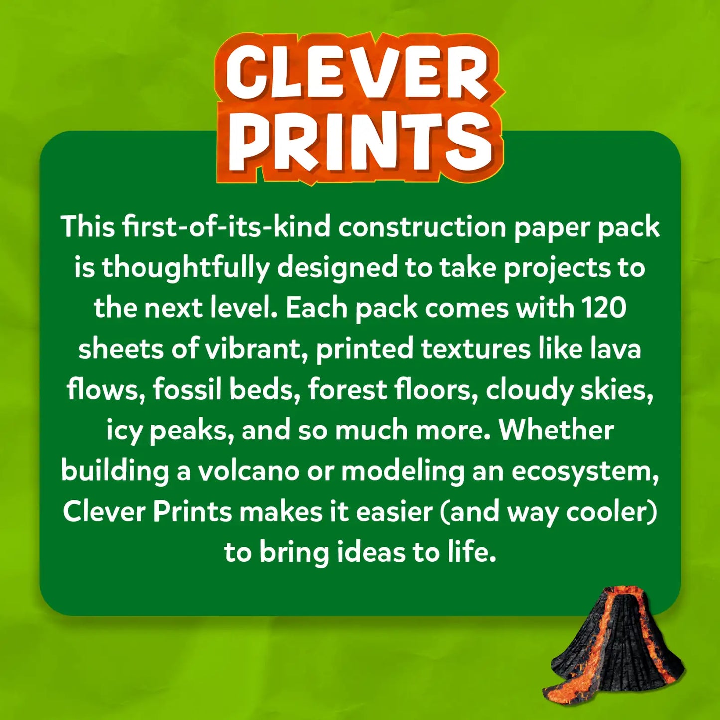 Clever Prints: All Things Science! | Construction Paper (120 Sheets)