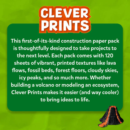 Clever Prints: All Things Science! | Construction Paper (120 Sheets)