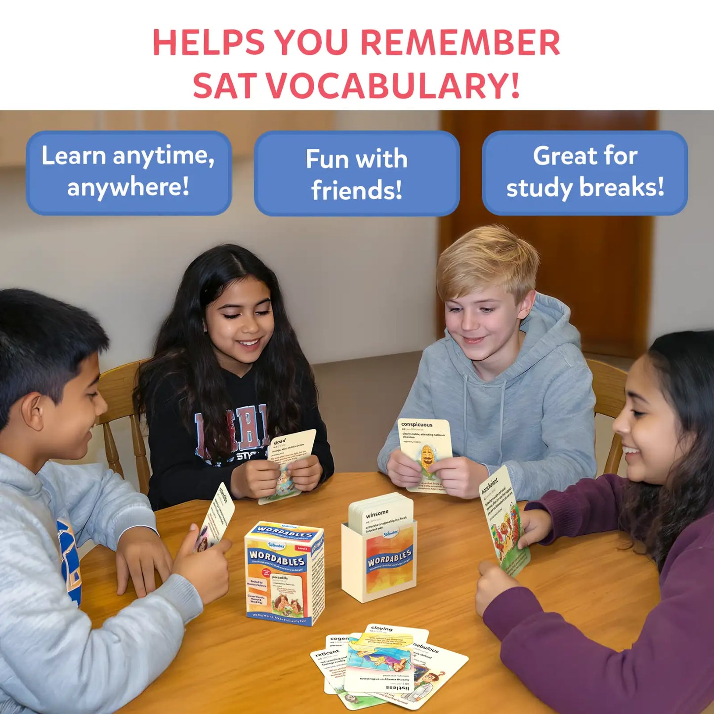 Wordables: Level 3 | Vocabulary Flash Cards for SAT Prep (ages 12+)