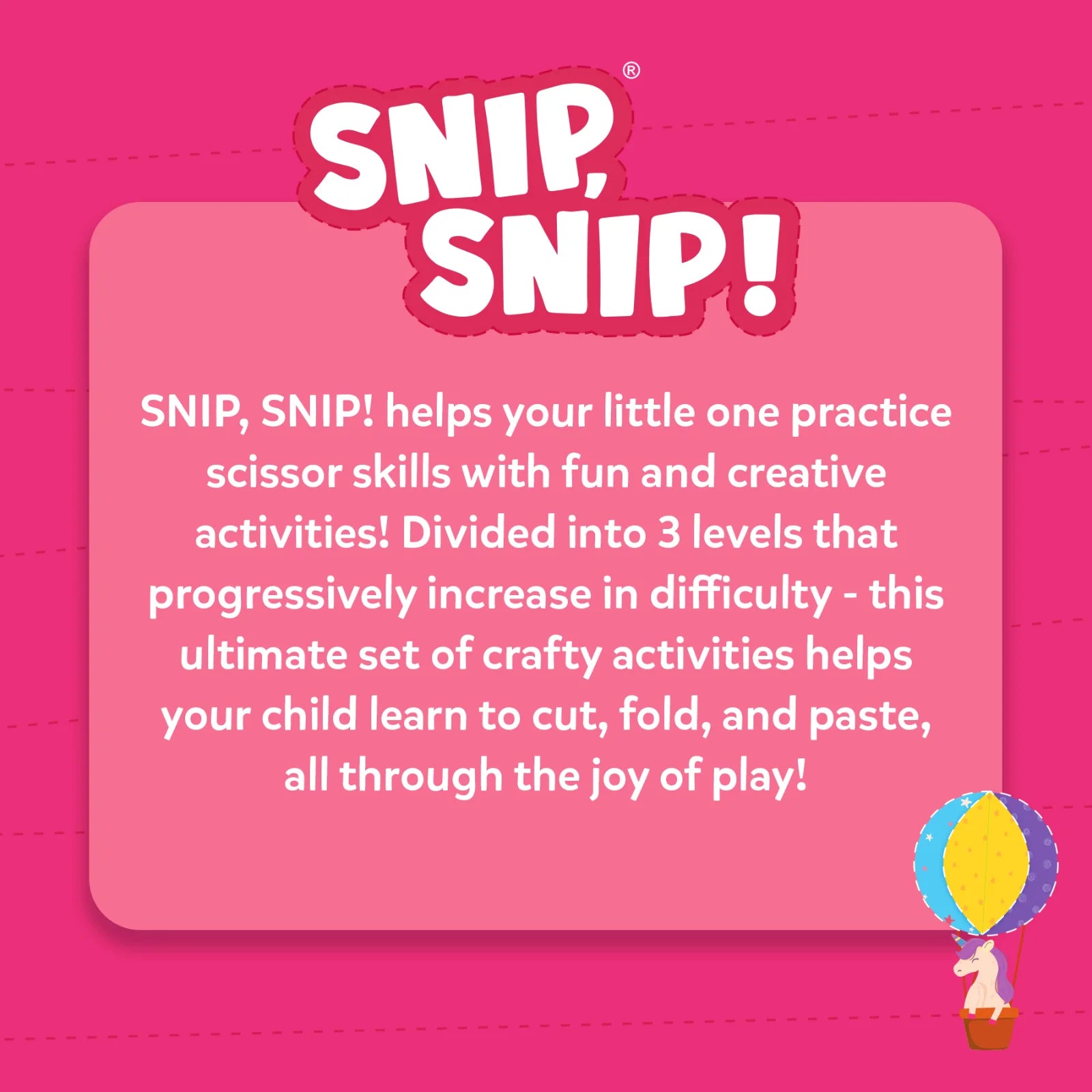 Snip, Snip! Unicorn & Princesses | Art & Craft Activity Kit (ages 3-7)