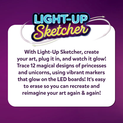Light-Up Sketcher: Unicorns & Princesses | Reusable LED Drawing Boards (ages 4-8)