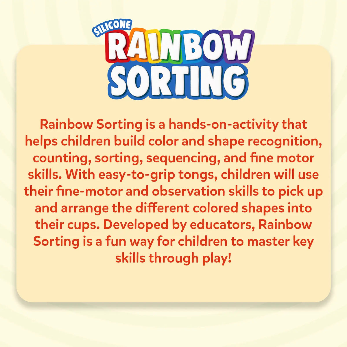 Sorting Sequencing Table Rainbow Sorting Game V3 | Sorting, Counting & Sequencing Toy (ages 3-6 ...