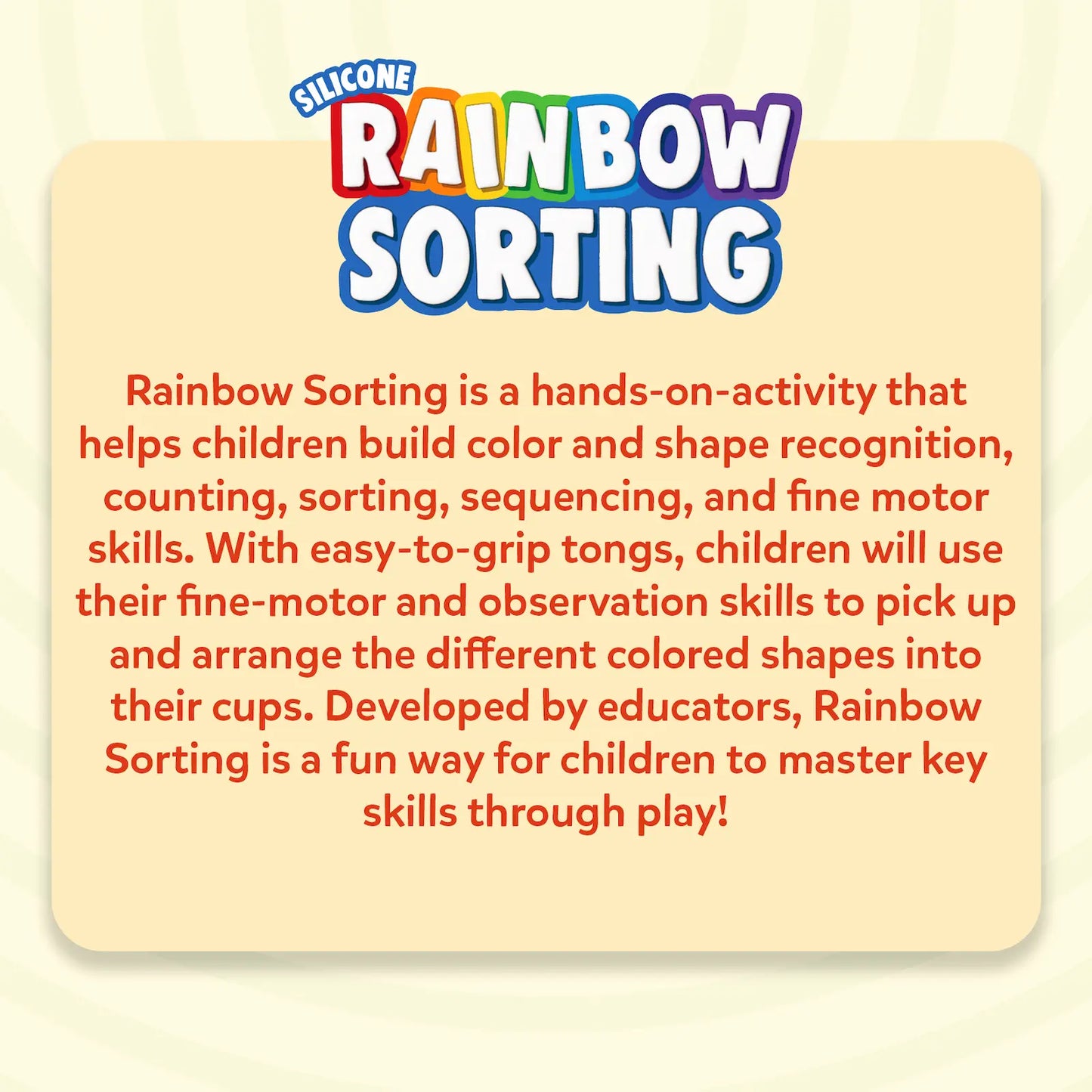 Rainbow Sorting Game V3 | Sorting, Counting & Sequencing Toy (ages 3-6)