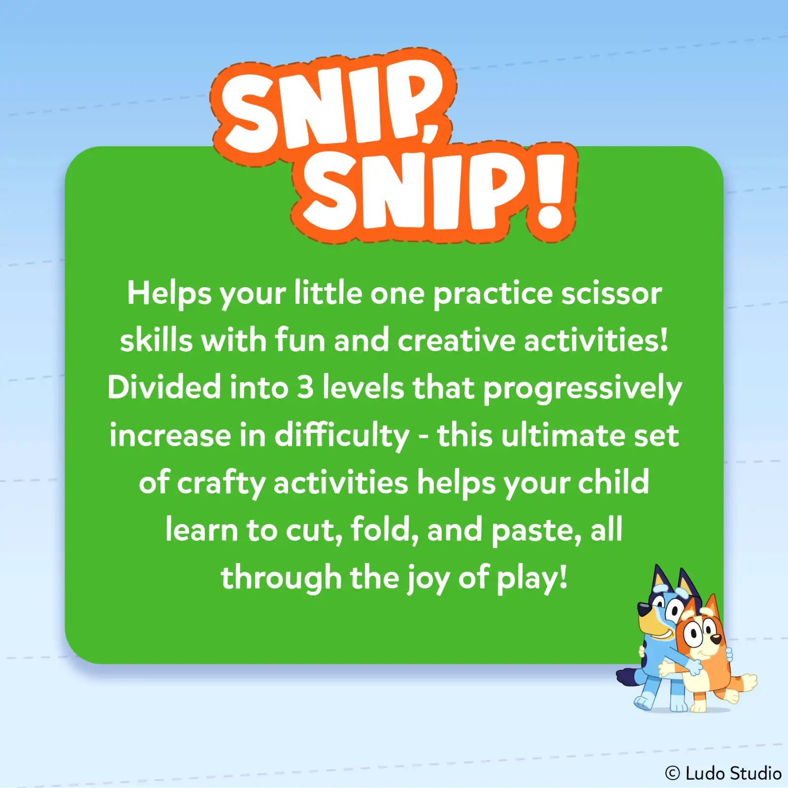 Snip Snip! Bluey | Art & Craft Activity Kit (ages 3-7)