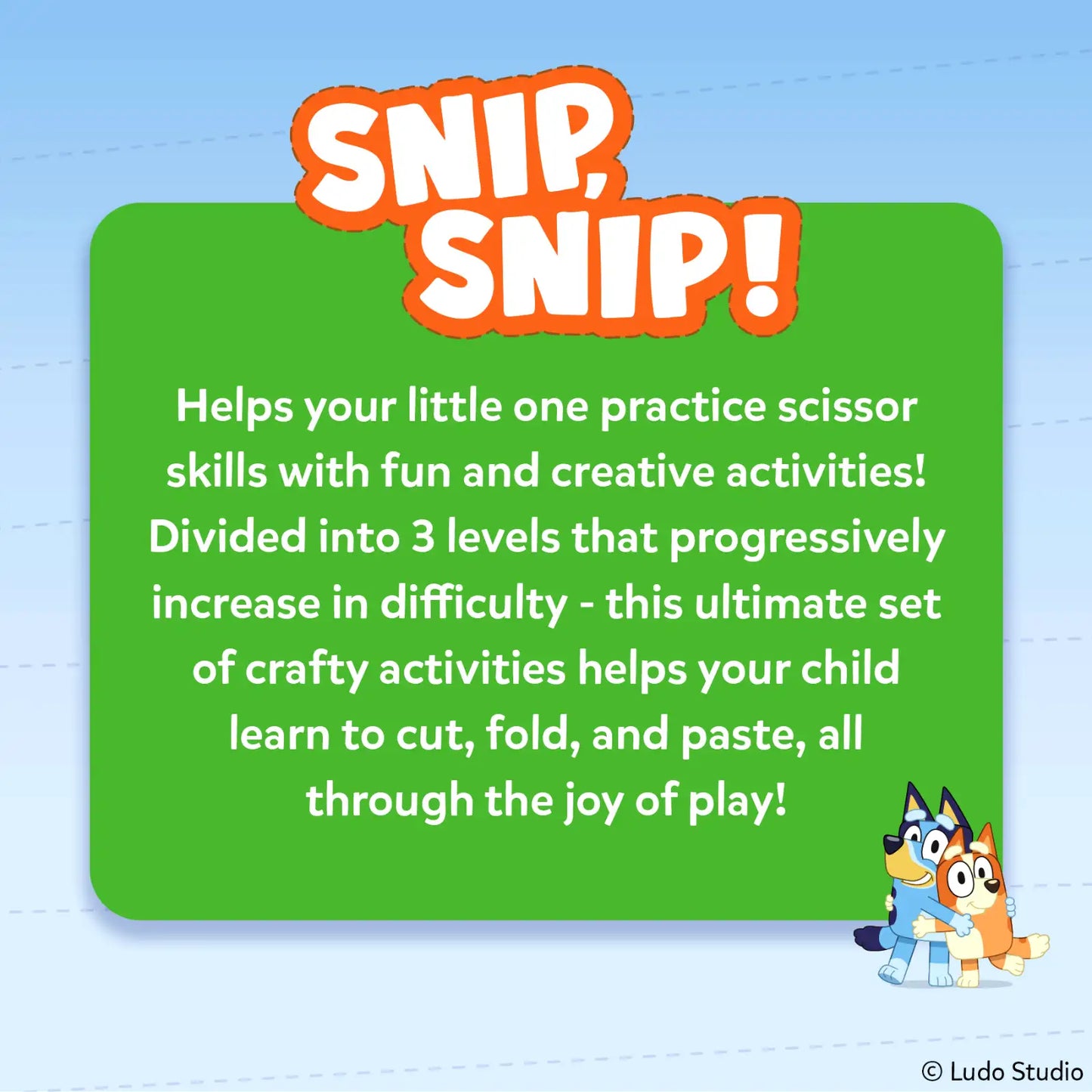 Snip Snip! Bluey | Art & Craft Activity Kit (ages 3-7)