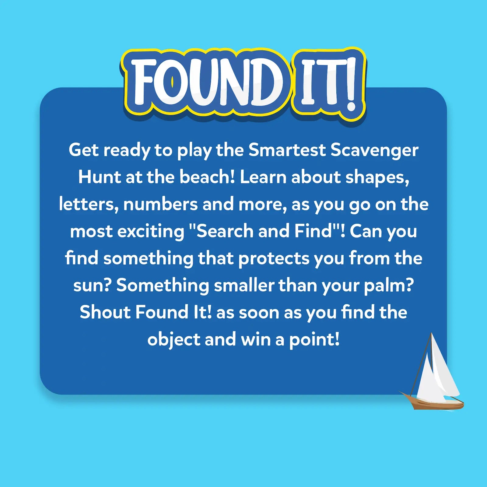 Found It! At the Beach | Smart scavenger hunt (ages 4-7)