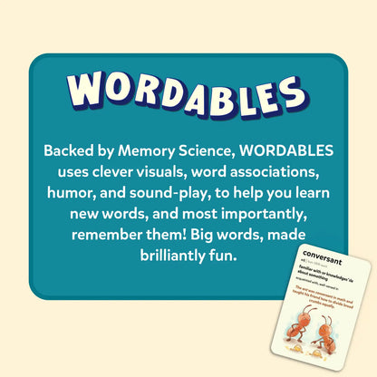 Wordables: Level 2 | Vocabulary Flash Cards (ages 10+)