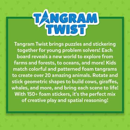 Tangram Twist Amazing Animals no mess sticker art for ages 4 to 7