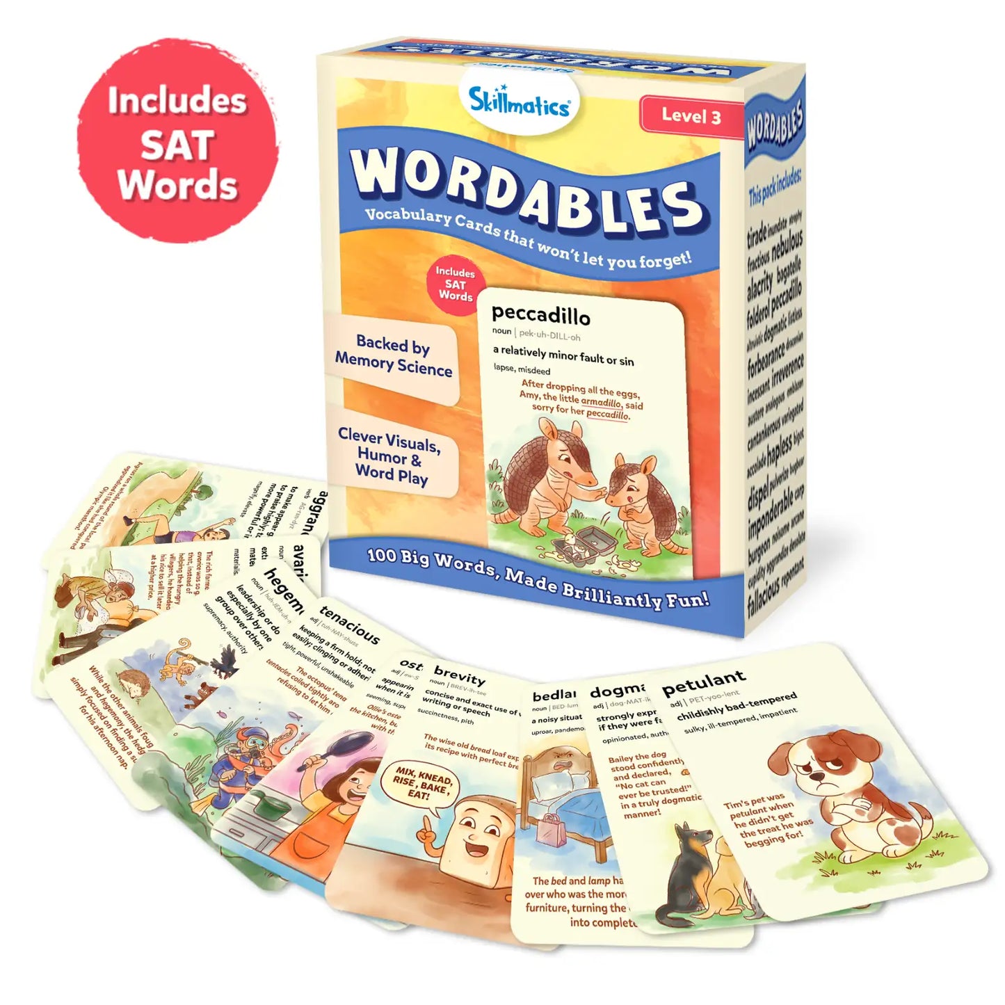 Wordables: Level 3 | Vocabulary Flash Cards for SAT Prep (ages 12+)