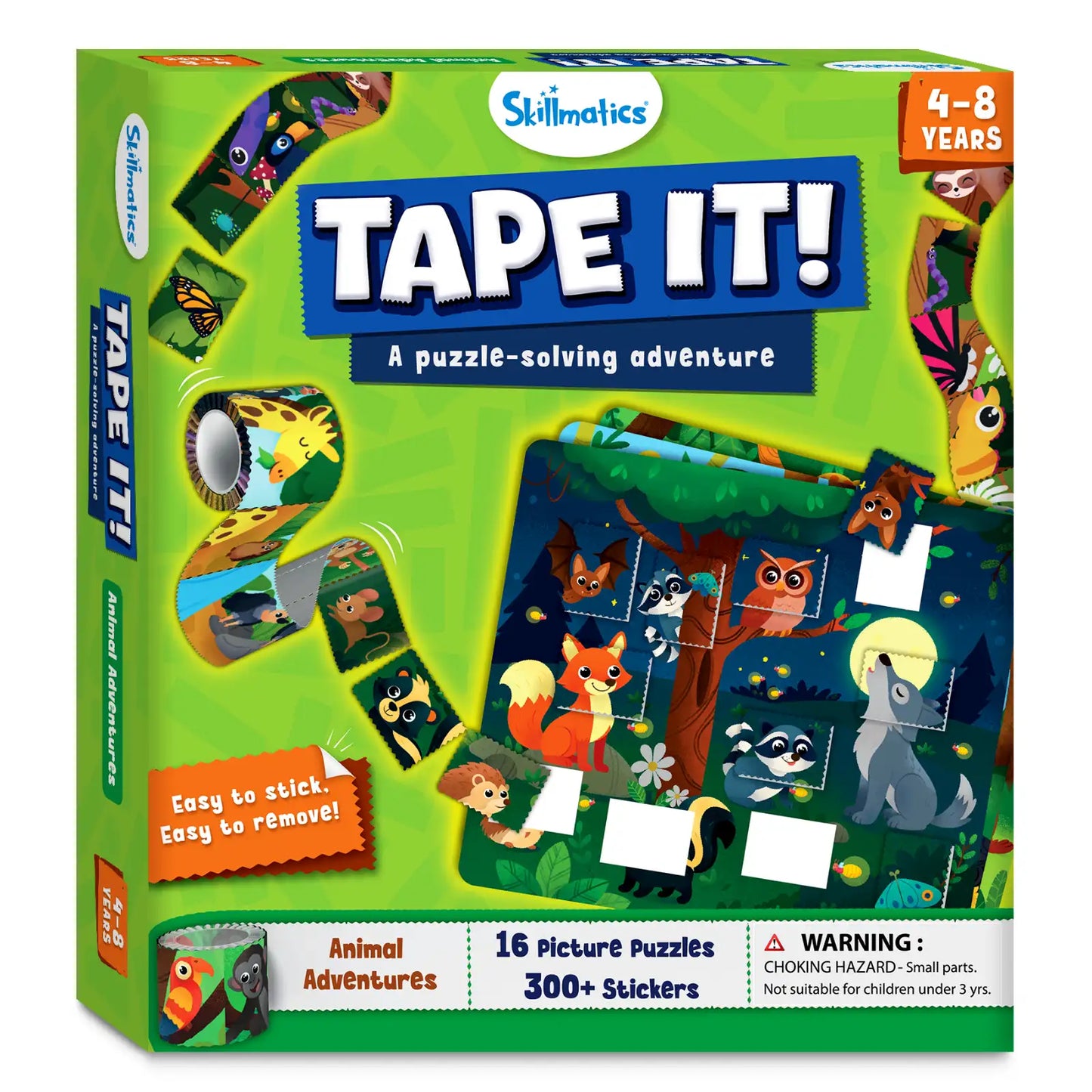 Title Tape It: Animal Adventures | Sticker Puzzle Activity (Ages 4-8)
