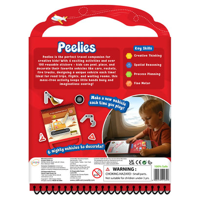 Peelies: Cars, Trucks & More! | Reusable Sticker Activity Book (ages 3-7)