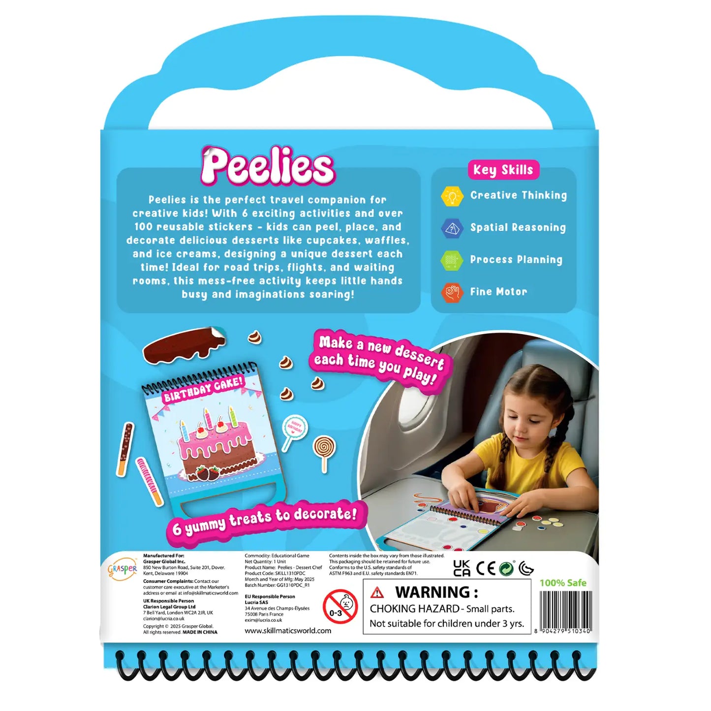 Peelies: Dessert Chef | Reusable Sticker Activity Book (ages 3-7)