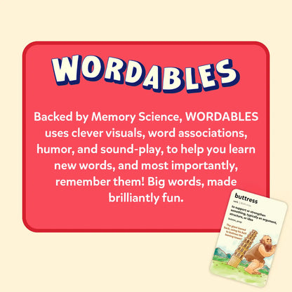 Wordables: Level 3 | Vocabulary Flash Cards for SAT Prep (ages 12+)